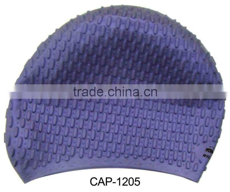 College fashionable silicone novelty swimming cap(CAP-1211)