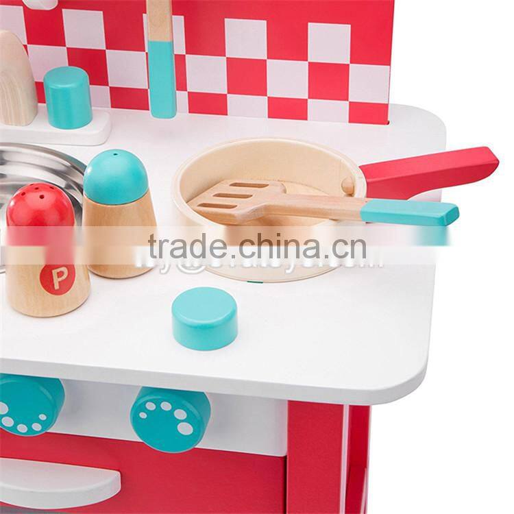 New design children play kitchen set wooden pretend play toys for kids W10C285