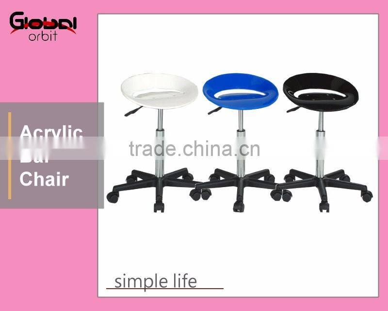 Pub Bar Furniture Chair Morden Height Adjustable Colored Acrylic Bar Chairs