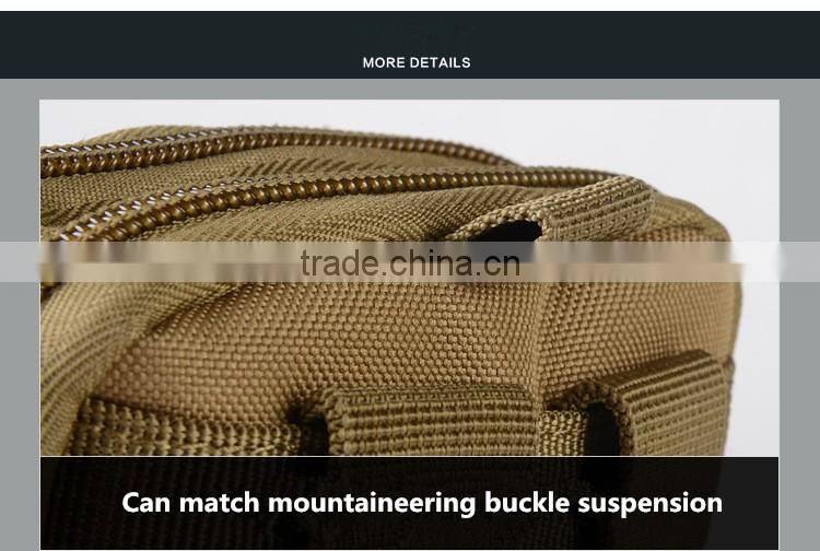 Outdoor sports the molle tactical pockets male 5.5/6 inch waterproof phone bag wear belt running hang bag