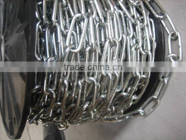 DIN763 2mm galvanized long link chain