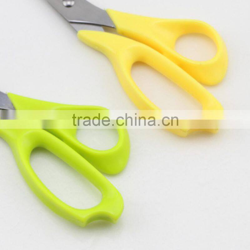 Plastic Handle Stainless Steel Household Scissors with Two Colors