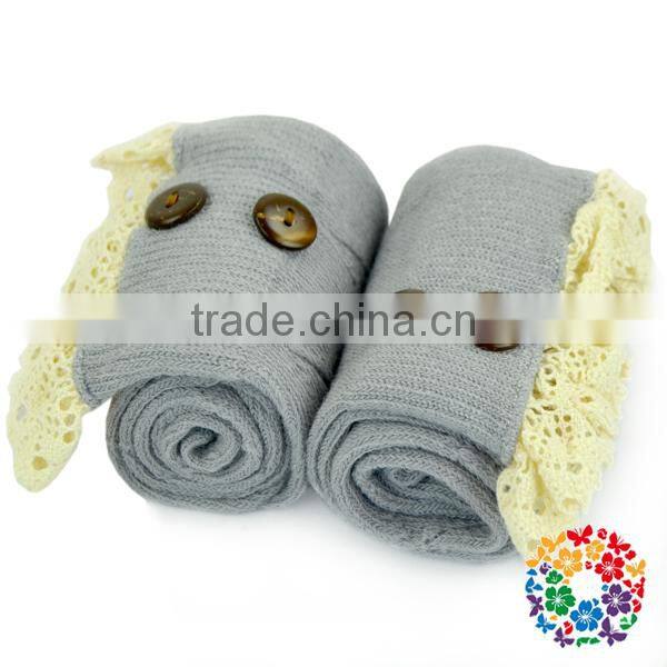 2015 New Fashion Leg Warmers Wholesale Baby Leg Warmers Baby Girls Black Sex Sock Stocking With white Lace Ruffle