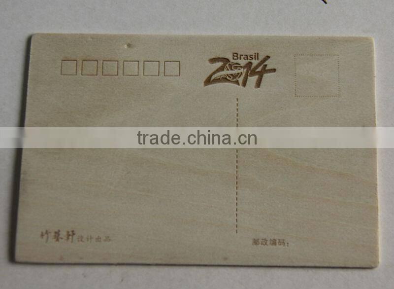 wooden postcard