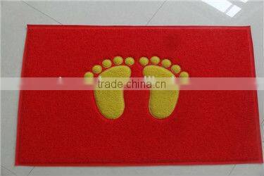 hot feet shape pvc door mat from factory