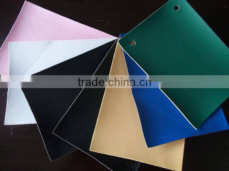 PU space leather, pu leather with nonwoven backing for sporting shoes, leatherette goods