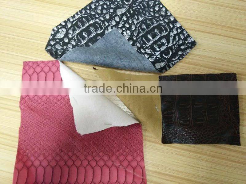 PVC artificial leather stocklots for sofa and furniture usage