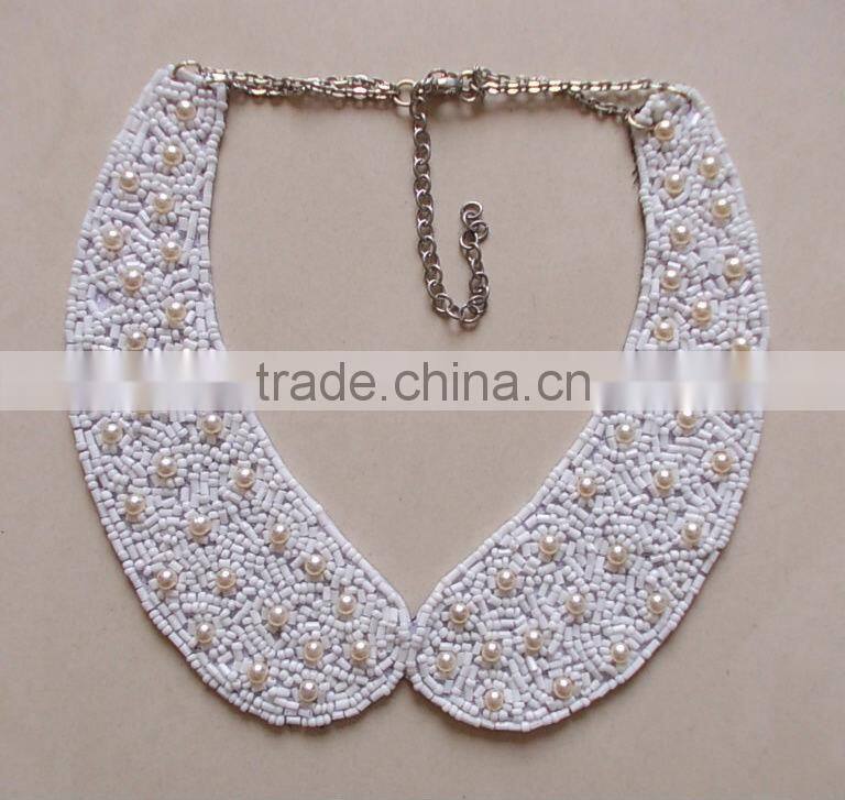 white collar necklace