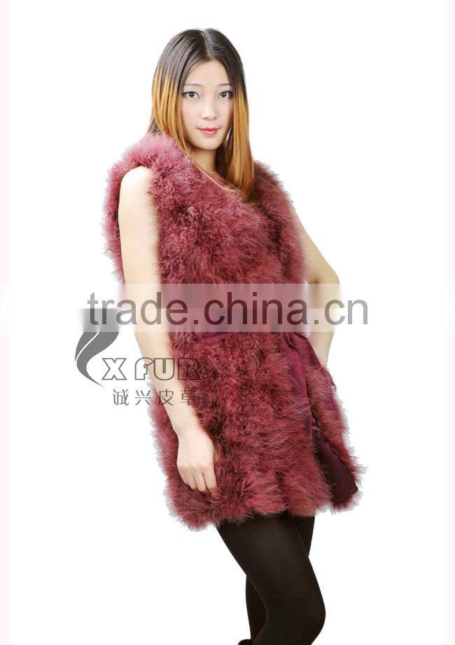 CX-G-B-137B 2017 New Design China Wholesale Womens Real Fur Vest