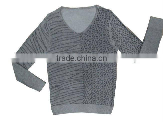 2015 new design spring men's jacquard pullover sweater