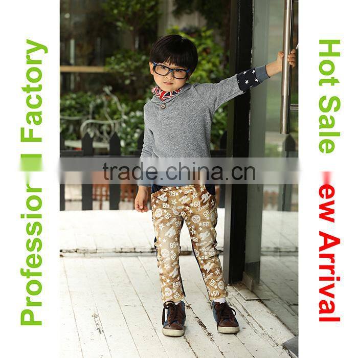 Fashion design cotton warm boys kids sporting clothes