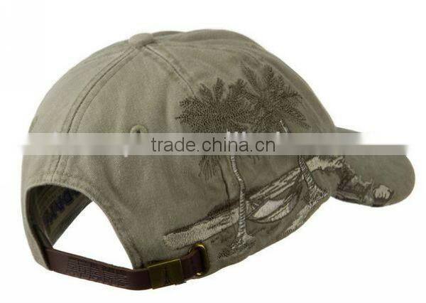 Adjustable strap back embroidery 100 cotton baseball cap