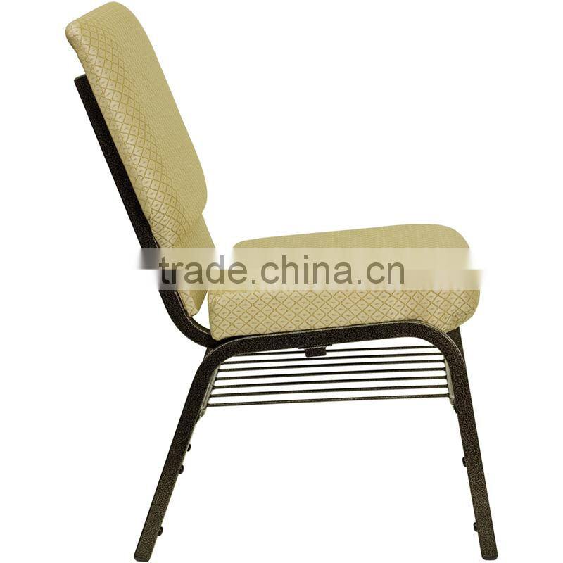 Wholesale Used Hot sell item Stacking Metal Church Chair Steel fabric stacking Waiting Meeting Room conference church chair