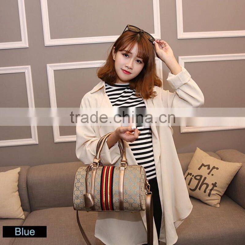 Guangzhou Wholesales Luxury Lady Pillow Bags Leather Handbag Boston Bag For Women