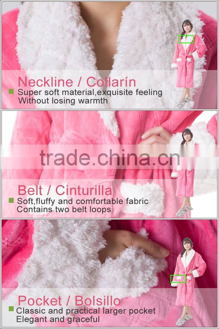Top quality hotel fleec fabric bathrobes uk for sale