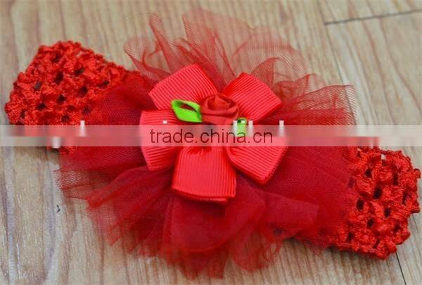 Multi-style Flower plain Baby girl's headband set for baby gift