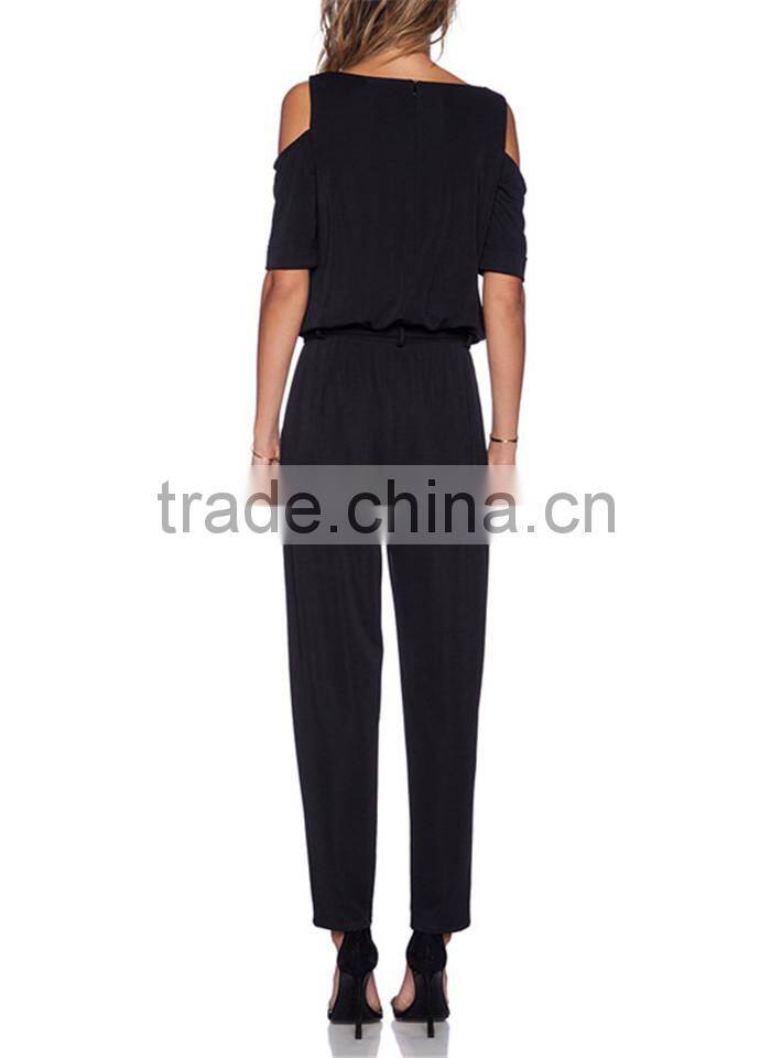 latest fashionable hot sale black dance adult jumpsuit