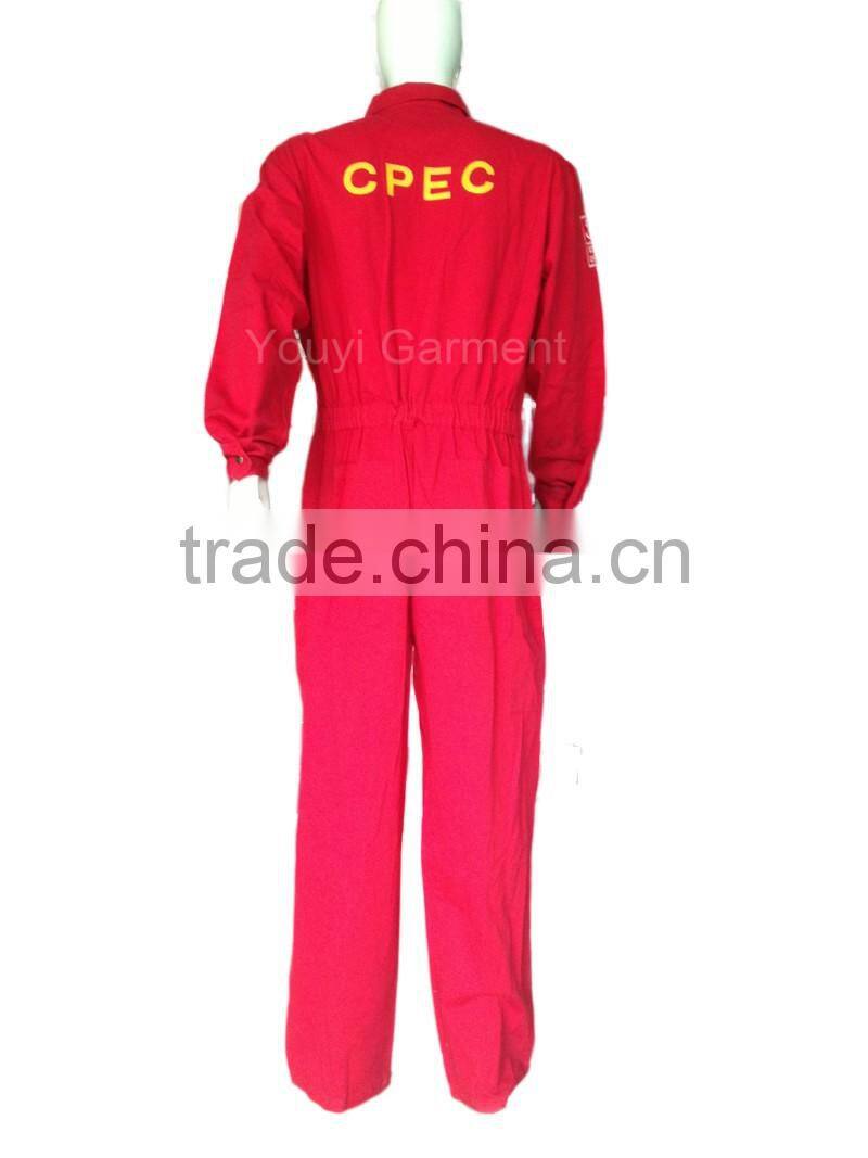 wholesale red protex fr coverall with embroidered logo