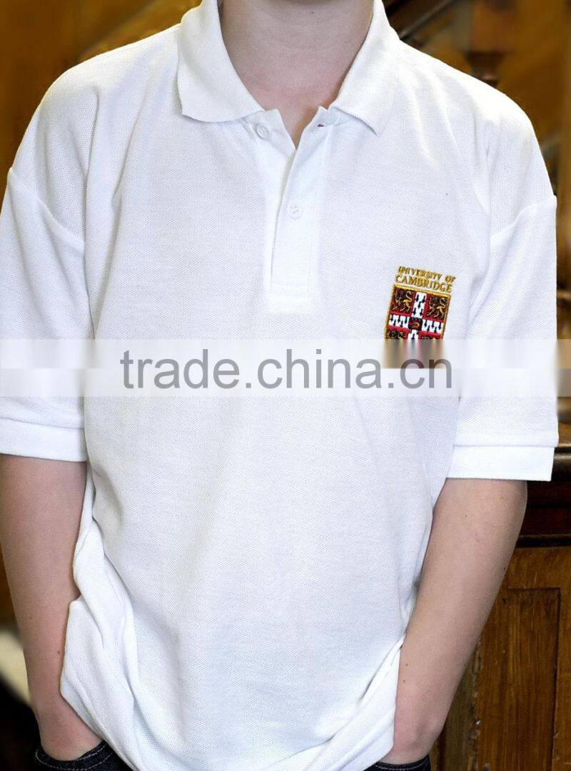 Comfortable polyester cotton short sleeve polo shirt for man and woman