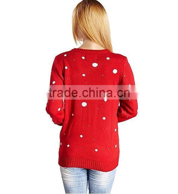 Fashion casual christmas sweater knitting patterns adult cute jumper