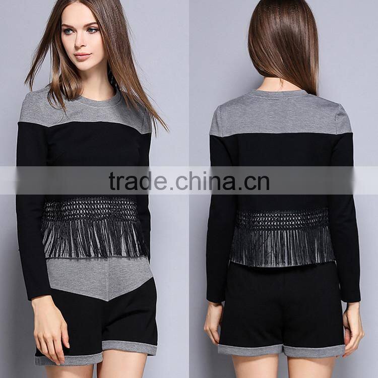 The new style two pieces women autumn casual suit blouse & pant plus size xxxl women clothing