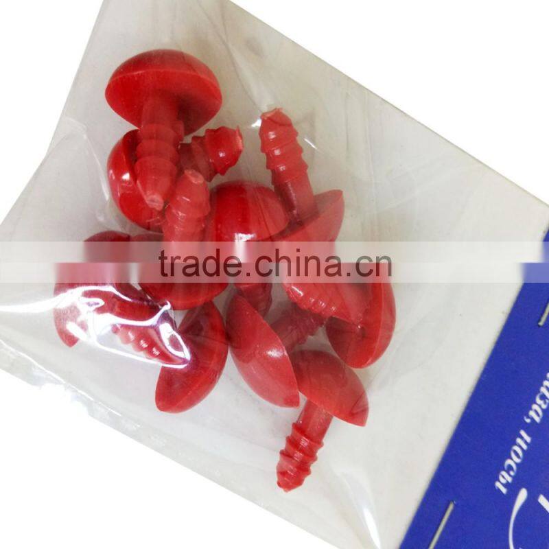 D D 10pcs Red Plastic Eyes and Noses Toy Doll DIY Accessories for Making Children Toys