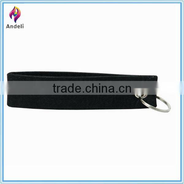 Felt Soft Touch Key Strap With Split Metal Key Ring, Metal Grommet