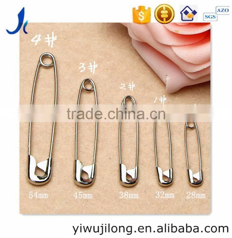 high quality Factory Supply#0 #1 #2 #3 #4 Nickel Steel Safety Pin For Sewing