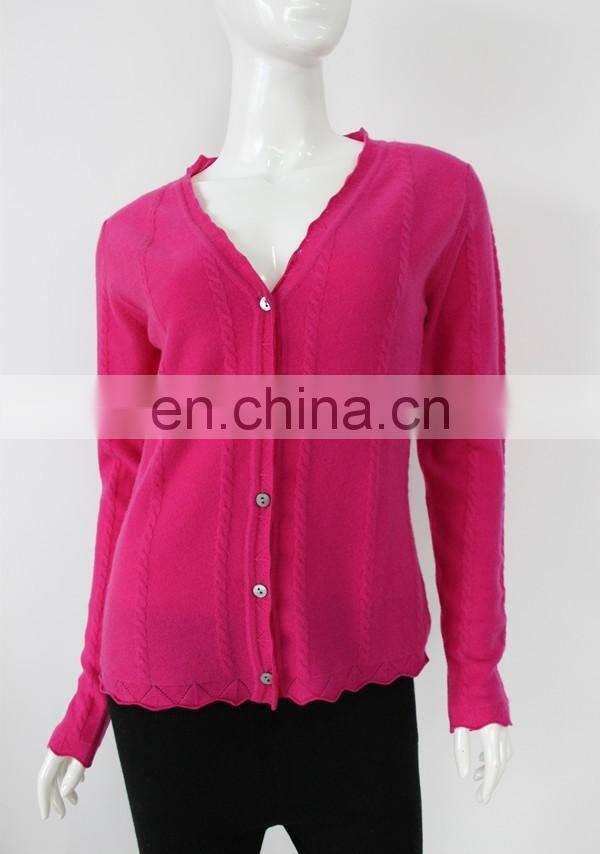 2016 Hot fashion luxurious melange women pure Cashmere long cardigans