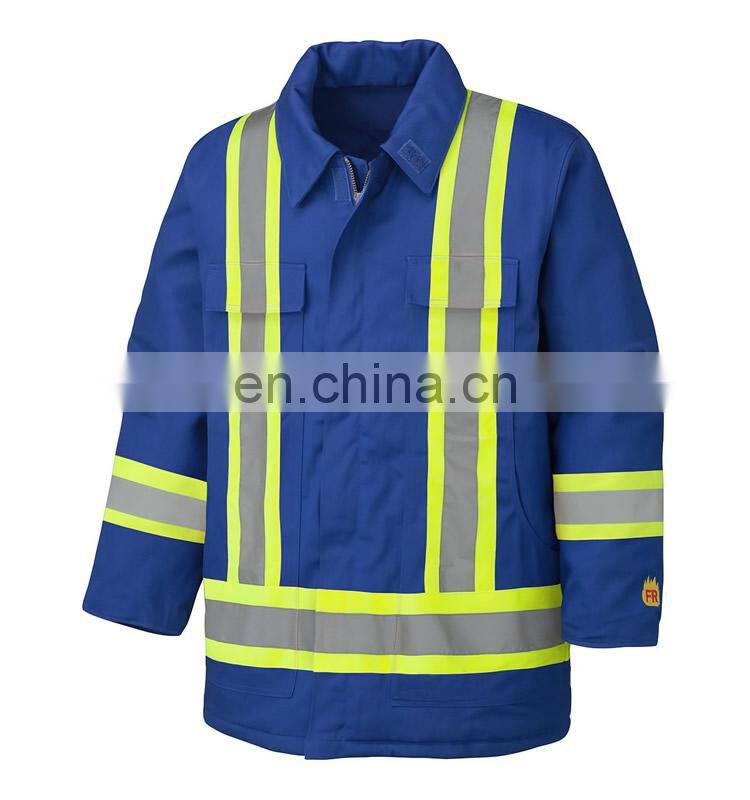OEM Mens Reflective blue wear rough workwear plus size coal mine work jacket for mining