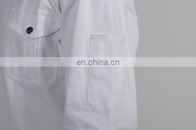 Best Quality Cotton Working Overalls White Men Work Uniforms with One-Piece Set