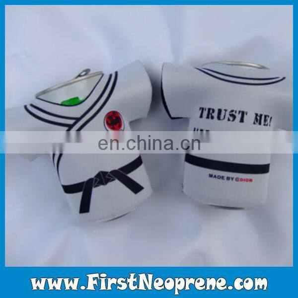 T Shirt Style Simple Color Neoprene 3mm Foldable Can Cooler