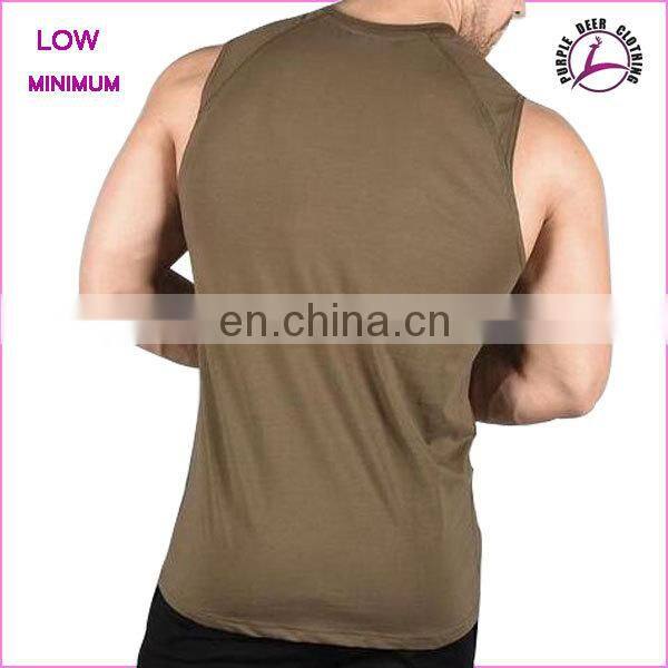 Men stretch fit gym tank top custom logo t-shirt fitness clothing