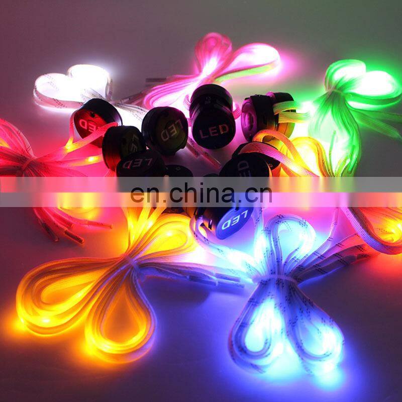 NEW arrival rechargable led shoelace electric shoelaces nylon led shoelace