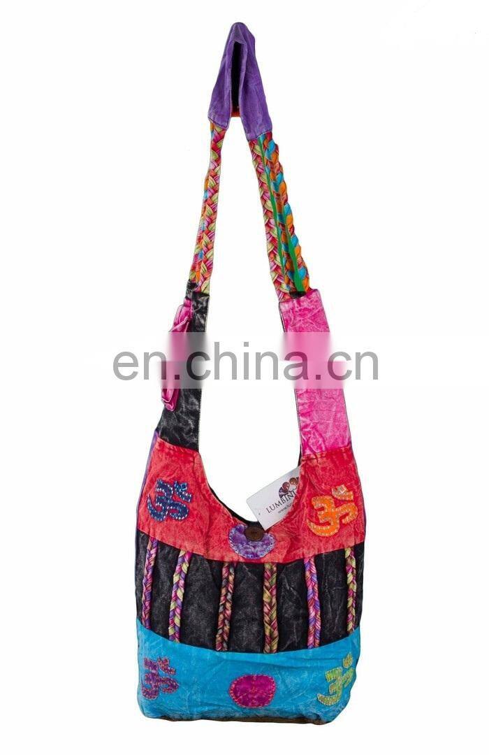 Hobo Cotton Sling Cross Body Messenger Shoulder Bag