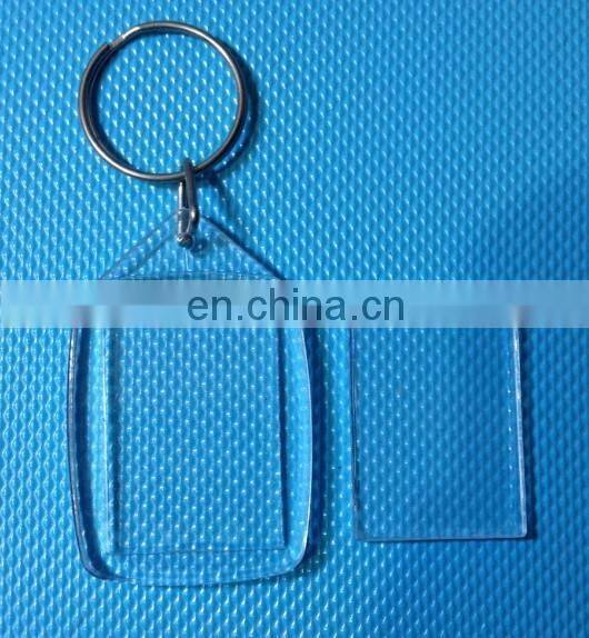 plastic photo transparent acrylic keychain 35*45mm