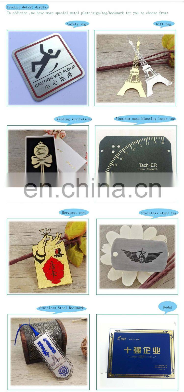 Wholesale Custom Metal Alumium Name Tag With High Craft Technology