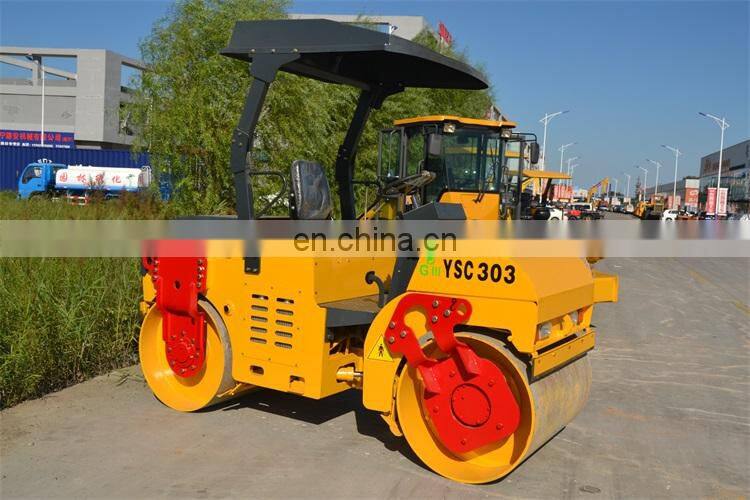 Hot sale double drum roller 3 ton vibratory road roller