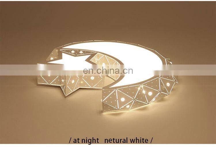 Creative LED living room ceiling light modern simple stars moon hollow lamps for children bedroom