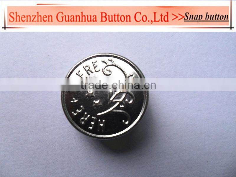 Metal press snap button