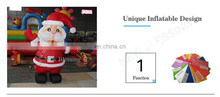 2019 new hot sale workshop PVC giant inflatable santa claus costume christmas ballon for holiday parade NB006-6