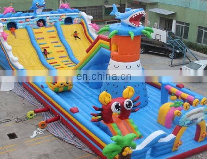 High Quality Shark Playground Inflatable Marine Theme Slide amusement park From China