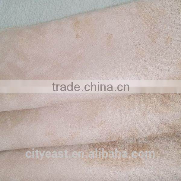 Suede Fabric Bonded With Lamb Velvet Fabric