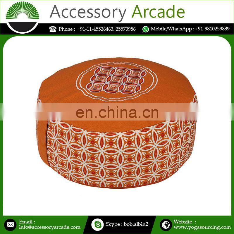 Relaxation 100% cotton canvas Meditation Cushion Zafu Indian manufacturer