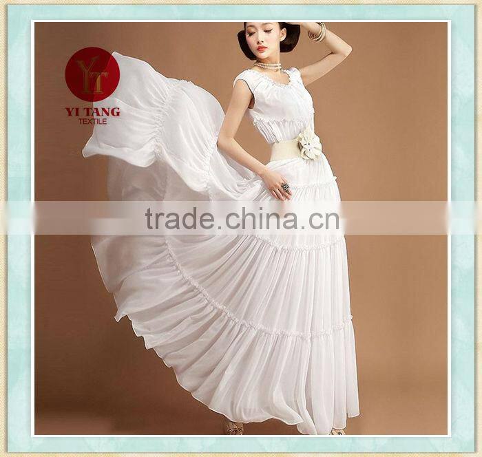 Hot sale white sexy chiffon long dress