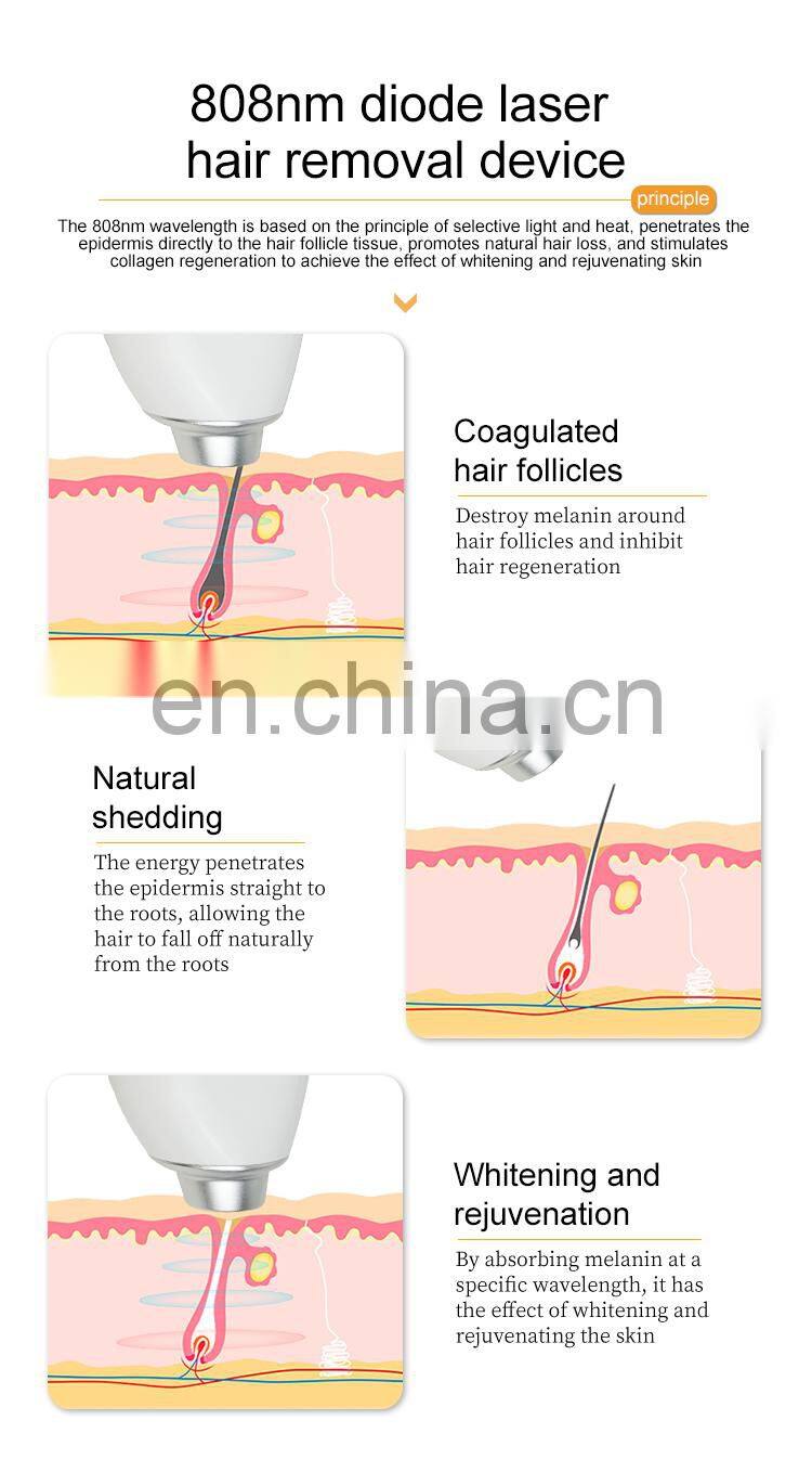 808 diode laser hair removal device Bar Germany Stack hair removal and Photon skin rejuvenation 2 in 1 beauty instrument