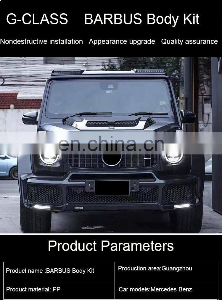 Runde High Quality PP Material Auto Car Body Kit For Mercedes-Benz W464 G500 G550 G63 Upgrade to BARBUS body kit