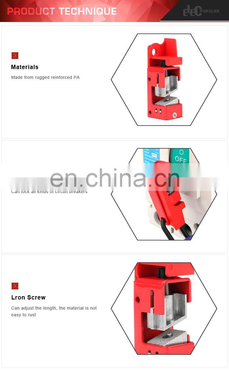 Widely Used Grip Tight Safety MCCB Moulded Case Circuit Breaker Lockout Locks Device