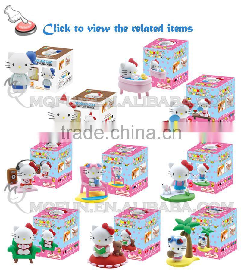 Mini Qute Bonnie kawaii girl Watermelon hello Kitty DIY cartoon model building block plasticine clay educational toy NO.BN9996-8