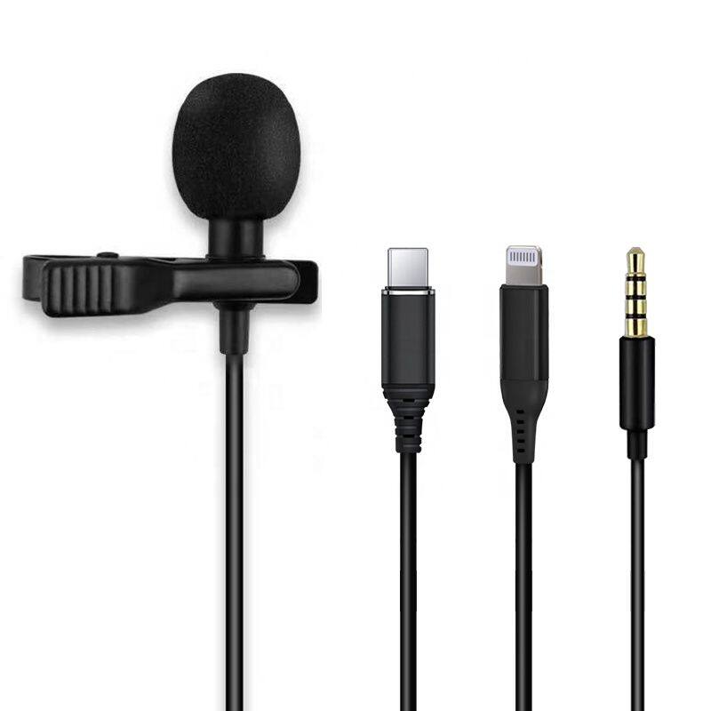 Best seller lavalier mic microphone set professional portable  lavalier microphone with lighting connector